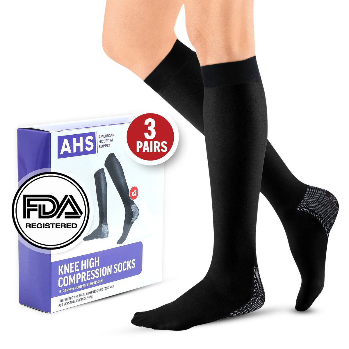 AHS Knee High Compression Socks - American Hospital Supply