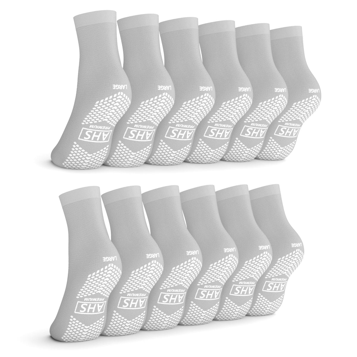 AHS Premium Hospital Socks with Dual Sided Grippy Anti - Slip Tread - American Hospital Supply