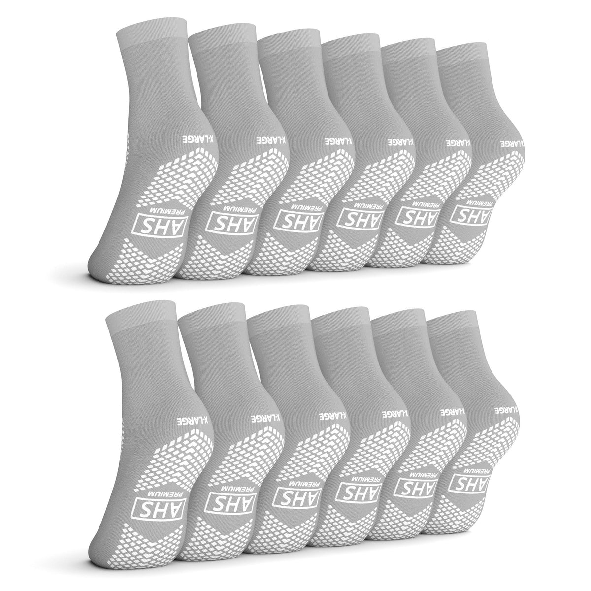 AHS Premium Hospital Socks with Dual Sided Grippy Anti - Slip Tread - American Hospital Supply