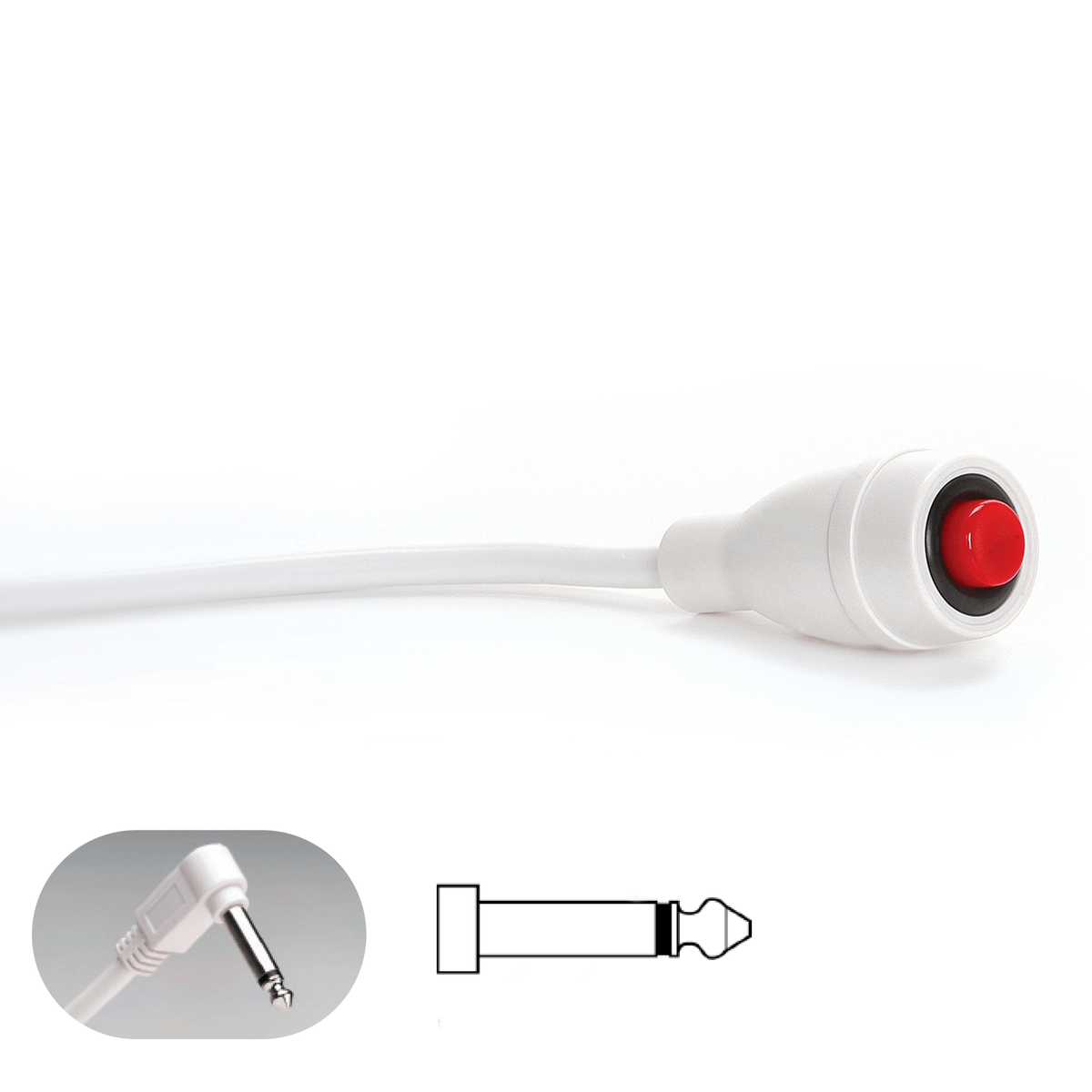 EconoCall Call Cord, 1/4" phone plug, white - American Hospital Supply