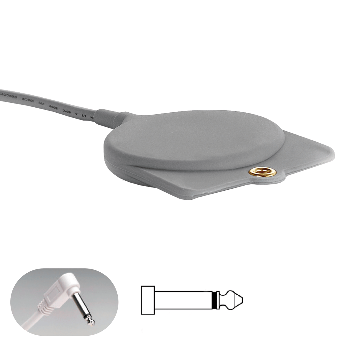 GeriCall Call Cord, 1/4" phone plug, grey - American Hospital Supply