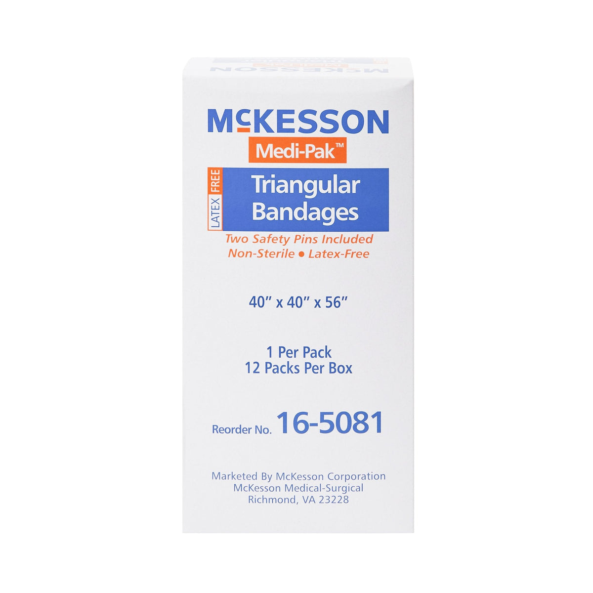 McKesson Triangular Bandage, 40 x 40 x 56 Inch - American Hospital Supply