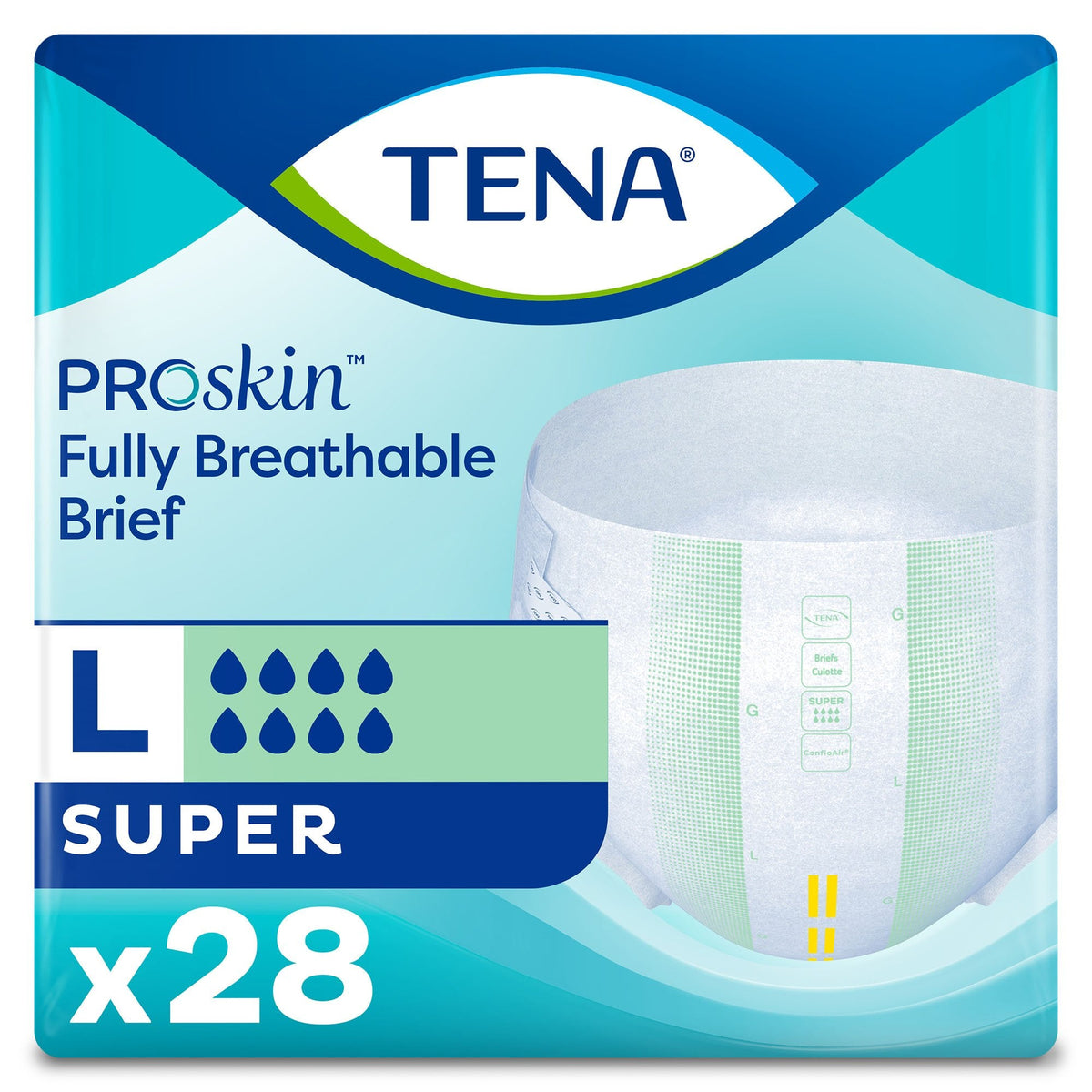 Tena Super Incontinence Briefs, Absorbent, Odor Control - American Hospital Supply