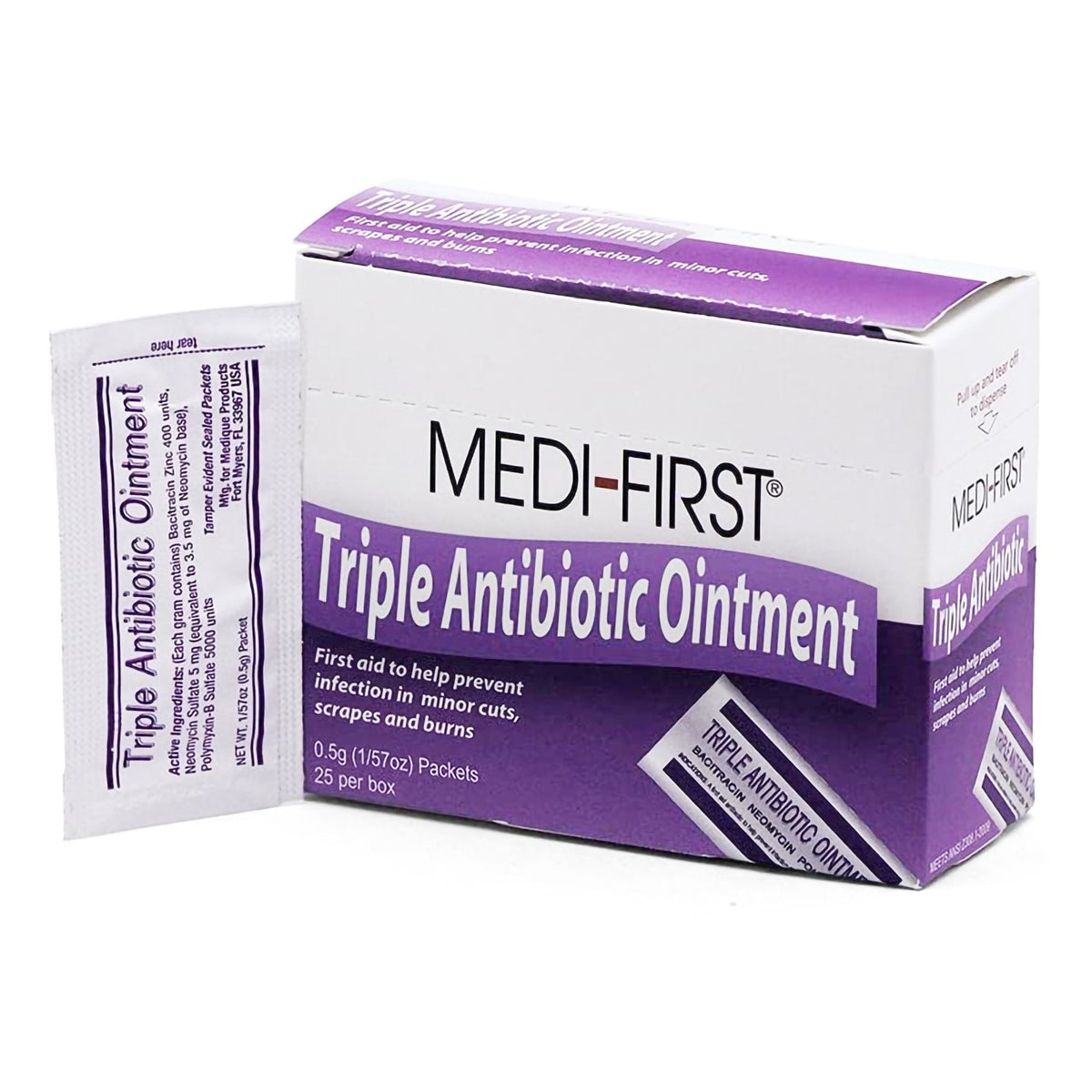 Triple Antibiotic Ointment, 1 box, 25 packets - American Hospital Supply