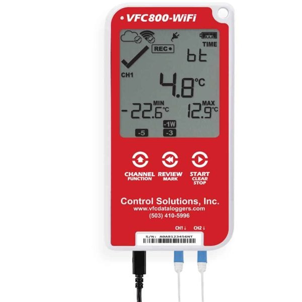 VFC 800 - WIFI Single & Dual Channel Data Logger With Smart Probe - American Hospital Supply