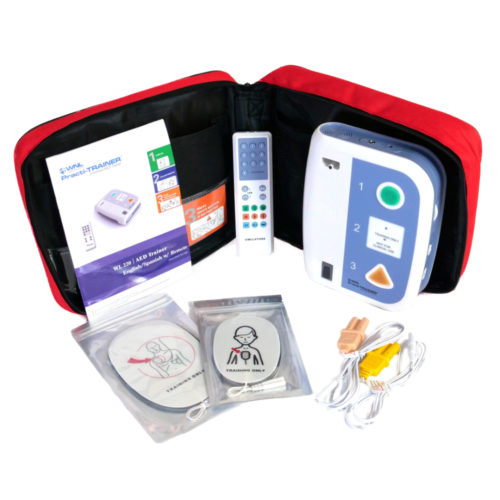 AED Practi-TRAINER with Voice Module, Remote Controller, Nylon Case - American Hospital Supply