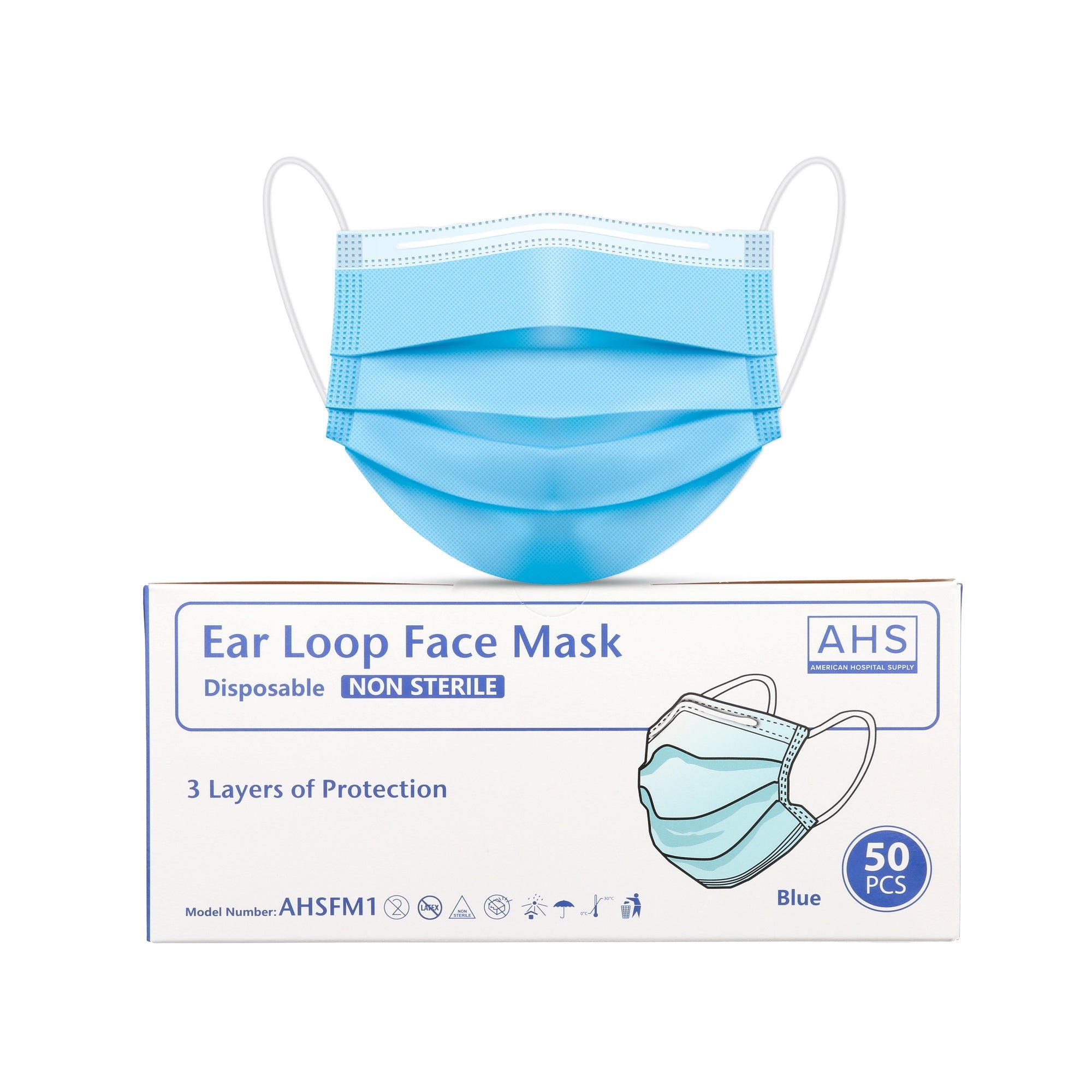 AHS Procedure Medical Facemask - American Hospital Supply
