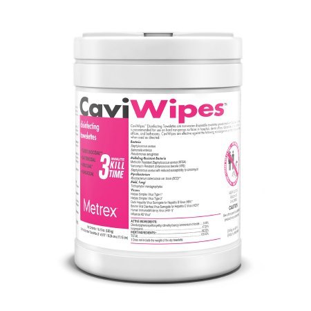 CaviWipes™ Surface Disinfectant Premoistened Alcohol Based Manual Pull Wipe 160 Count Canister Alcohol Scent NonSterile