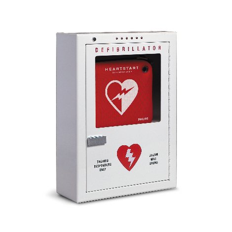 HeartStart Defibrillator Cabinet, Premium, Wall Surface - American Hospital Supply