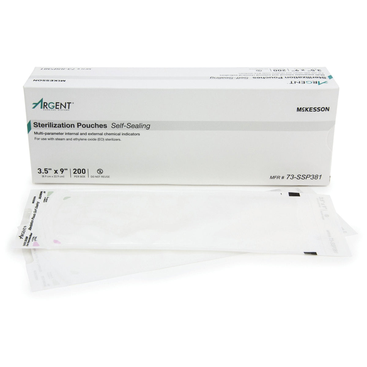 McKesson Argent® Sure-Check® Sterilization Pouch, 3½ x 9 Inch - American Hospital Supply