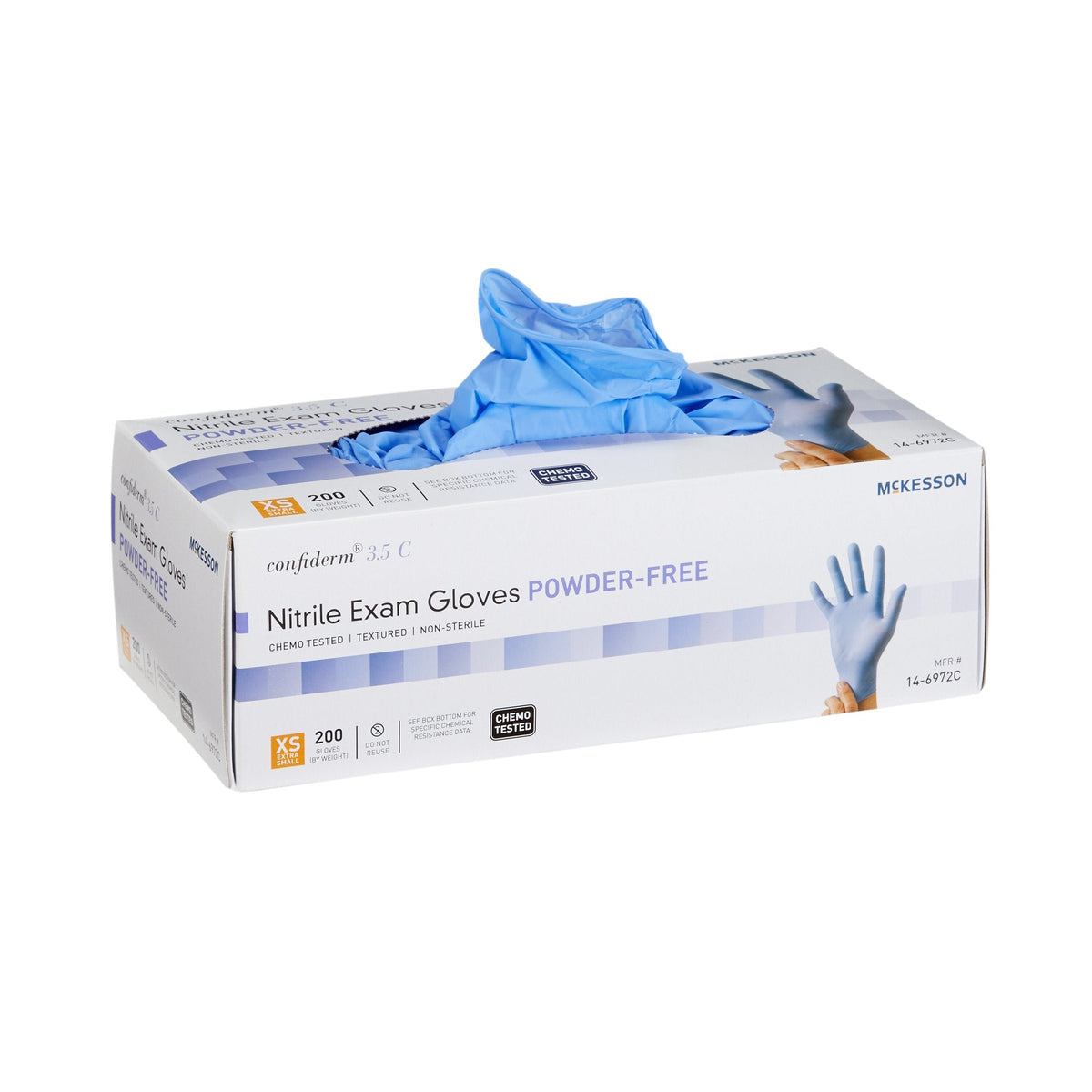 McKesson Nitrile Exam Glove, Blue, Box of 200 (S, M, L) - American Hospital Supply