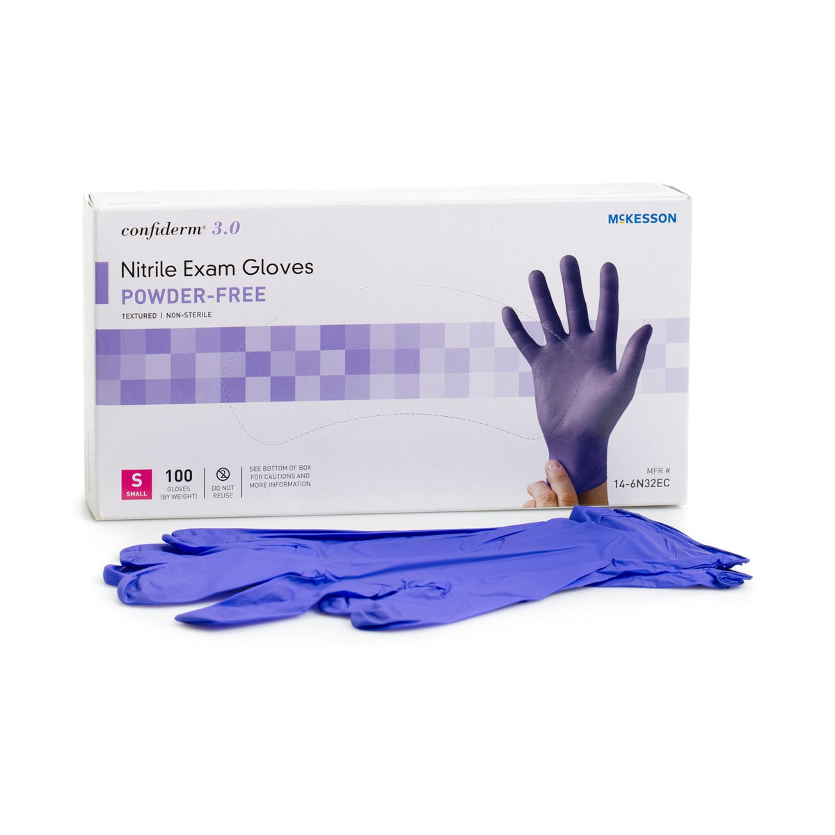 McKesson Nitrile Gloves, Blue, Box of 100 (S, M, L, XL) - American Hospital Supply