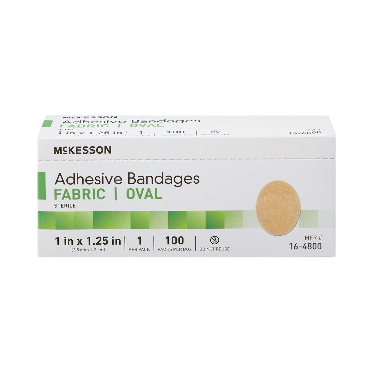 McKesson Oval Tan Adhesive Strip, 1 x 1-1/4 Inch - American Hospital Supply
