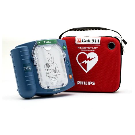 Philips Onsite Automatic AED Unit with HeartStart® Electrode Pads Contact with Slim Case - American Hospital Supply