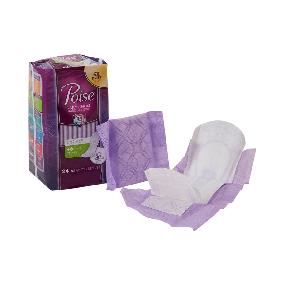 Poise Bladder Control Pads, Light Absorbency, One Size Fits Most, 8.5" Adult, Female, Disposable - American Hospital Supply