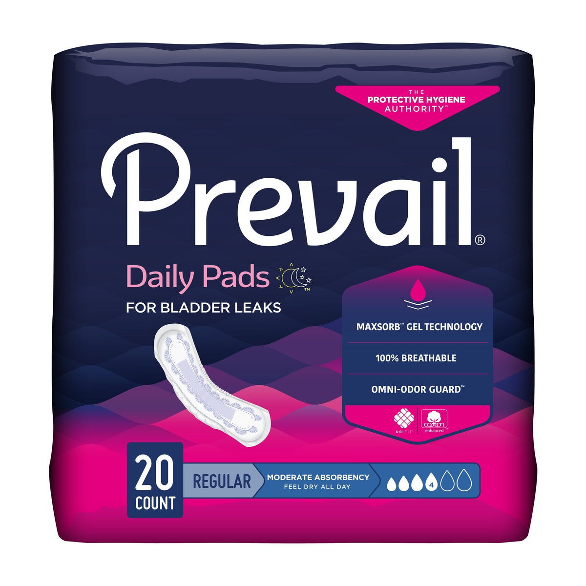 Prevail® Daily Pads Moderate Bladder Control Pad - American Hospital Supply