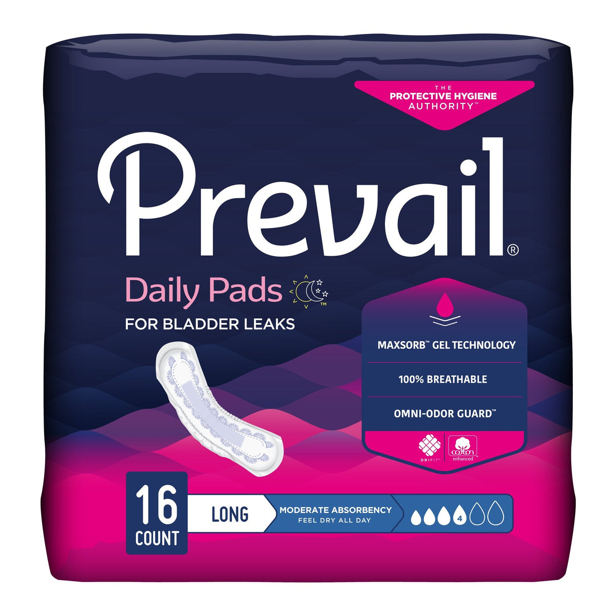 Prevail® Daily Pads Moderate Bladder Control Pad - American Hospital Supply