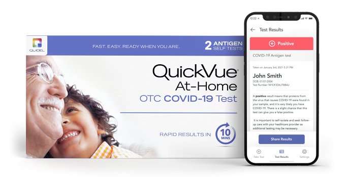 Quidel QuickVue At-Home OTC COVID-19, Includes 2 Tests - American Hospital Supply