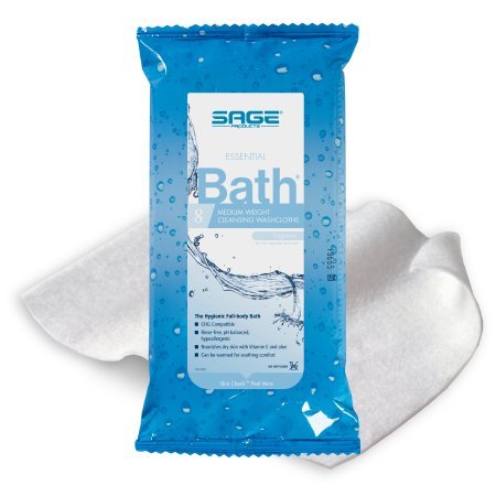 Sage Essential Bath® Bath Medium Weight Rinse-Free Soft Pack Scented - American Hospital Supply