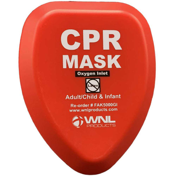 BLS.ACLS.CPRマスクセット CPR Mask Kit with O2 Inlet In Soft Zippered Pouch - Adult